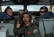 U.S. Capt. Alex Durstein, left, a 344th Air Refueling Squadron pilot; Turkish air force Maj. Orcun Kus, the 101st ARS commander; and U.S. 1st Lt. Nate Foltz, a 344th ARS pilot, pose for a photo, March 8, 2016, over Nevada. The U.S. and Turkish air force crews flew the first-ever KC-135 Stratotanker formation flights together during Red Flag 16-2. Red Flag involves a variety of fighter, bomber, reconnaissance and air lift support aircraft that require mid-air tanker support during the exercise. (U.S. Air Force photo/Senior Airman David Bernal Del Agua)