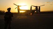 A Marine from 1st Marine Division participates in a Tactical Recovery of Aircraft and Personnel mission with Marine Medium Tiltrotor Squadron (VMM) 364 during a Marine Air-Ground Task Force Integration Exercise in El Centro, California, April 28, 2016. As part of Marine Aircraft Group 39’s new integration effort, they conduct integration exercises quarterly that closely integrate ground and air assets allowing for a greater degree of symbiotic training. 