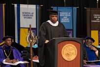 Lt. Gen. Stewart addressed the graduating class of Western Illinois University, his alma mater, on May 14 and received the Distinguished Alumni Award.