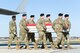 A U.S. Army carry team transfers the remains of Army Spc. Ronald L. Murray Jr., of Bowie, Md., during a dignified transfer Nov. 12, 2016, at Dover Air Force Base, Del. Murray was assigned to the 4th Battalion, 1st Field Artillery Regiment, 3rd Armored Brigade Combat Team, 1st Armored Division, Fort Bliss, Texas (U.S. Air Force photo by Roland Balik)		
