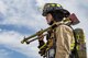 A firefighter from the 374th Civil Engineer Squadron prepares to enter a simulated collapsed building during a natural disaster exercise on Nov. 15, 2016, at Yokota Air Base, Japan. The focus of the exercise was humanitarian assistance readiness, by ensuring that Yokota’s members know their roles during a natural disaster. (U.S. photo by Airman 1st Class Donald Hudson/Released)