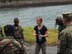 1st Lt. Ariel Saltin communicates lessons provided by U.S. Marine Corps instructors on piracy deterrence tactics to Cameroonian marines. Saltin traveled to Cameroon with LEAP in order to provide joint training support. (Courtesy photo) 

