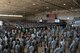 Nearly 4,000 Airman listen to Maj. Gen. Robert Labrutta, 2nd Air Force commander, share his story and leadership philosophy at Sheppard Air Force Base, Texas, Oct. 4, 2016. Labrutta visited Sheppard for his initial immersion tour after taking command of the 2nd Air Force. (U.S. Air Force photo by Senior Airman Kyle E. Gese)
