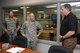 Maj. Gen. Robert Labrutta, 2nd Air Force commander, visits with the Air Force Logistics Officer School during an immersion tour at Sheppard Air Force Base, Texas, Oct. 5, 2016. Labrutta visited Sheppard for his initial immersion tour after taking command of the 2nd Air Force. (U.S. Air Force photo by Senior Airman Kyle E. Gese)