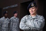 Lt. Col. Nicole Roberts, 21st Security Forces Squadron commander, relies on a personable leadership style she still uses today to effectively lead her 214 Airmen at Peterson Air Force Base, Colo. Roberts is affectionately known as “Mama Bear” around her squadron. Air Force photo by Airman 1st Class Dennis Hoffman