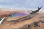 This graphic illustration depicts the Navy’s first live-fire demonstration to successfully test the integration of the F-35 with existing architecture. The test took place at the White Sands Missile Range, N.M, Sept. 12, 2016. Navy graphic illustration courtesy Lockheed Martin

