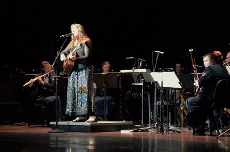Ms. Beth Nielsen Chapman, a singer-songwriter from Nashville, Tennessee sings her song "There is no Darkness," accompanied by the Heritage Winds Quintet.  The piece was performed as a part of the NASA-Langley 100th Anniversary Tribute, held at the Ferguson Center for the Arts, Newport News, VA.