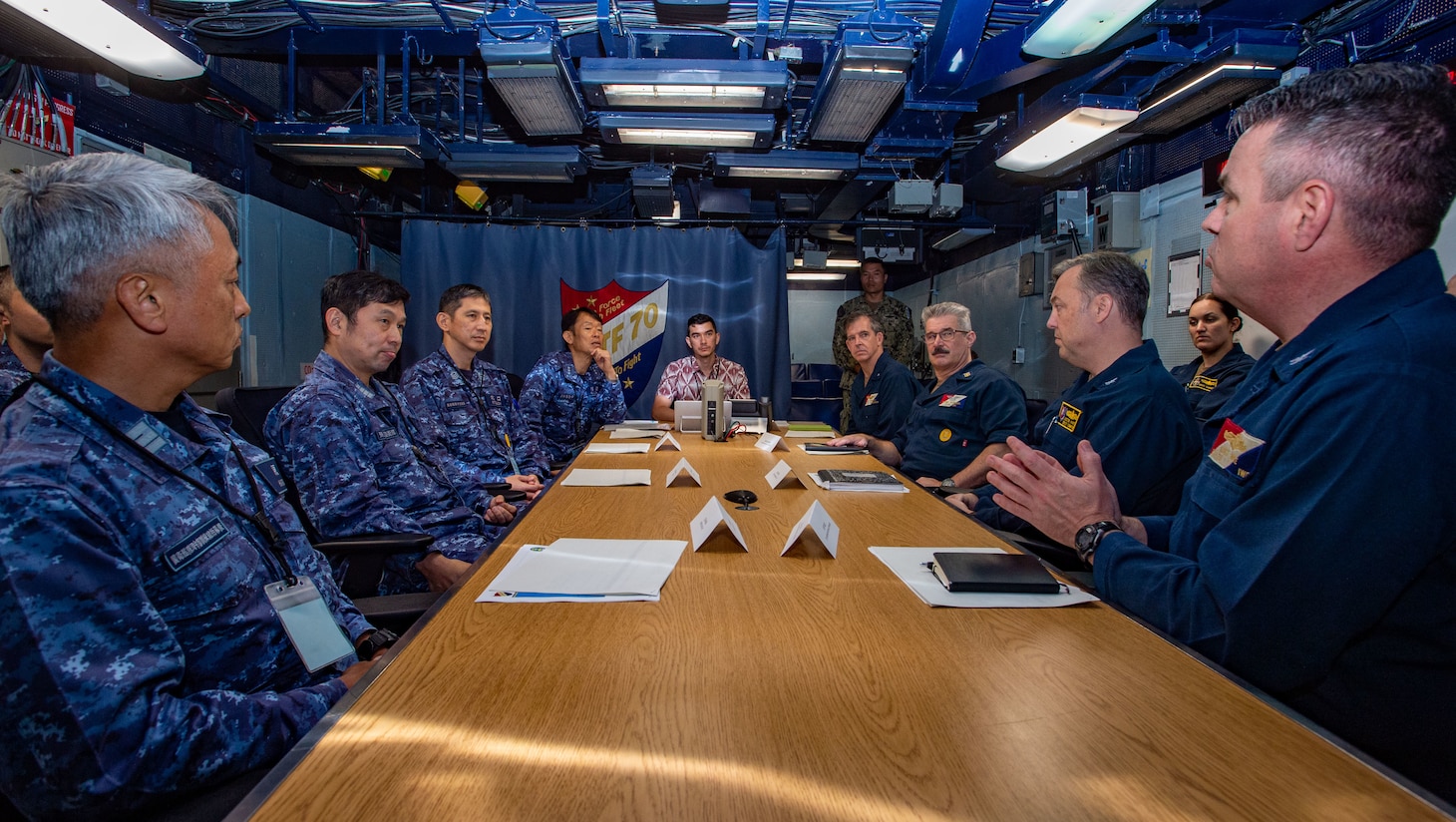 Commander Task Force Conducts Flag Talks With Jmsdf Commander U