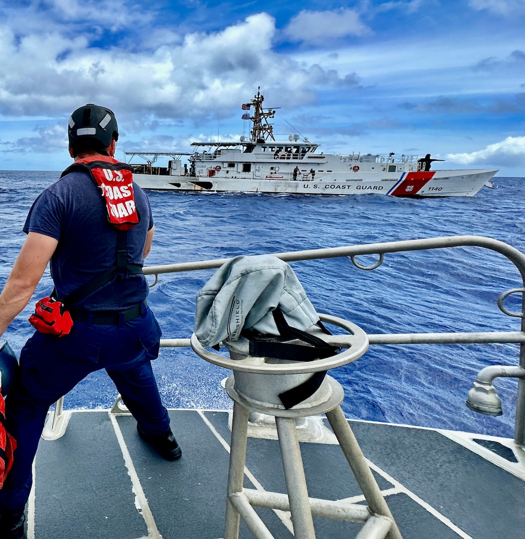 U S Coast Guard Completes First Patrol Following Typhoon Mawar To