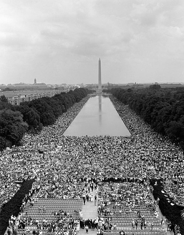 Hundreds of thousands descended on Washington, D.C.’s, Lincoln Memorial Aug. 28, 1963. It was from the steps of the memorial that King delivered his famous “I Have a Dream” speech. King’s many speeches and nonviolent actions were instrumental in shaping the nation’s outlook on equality.