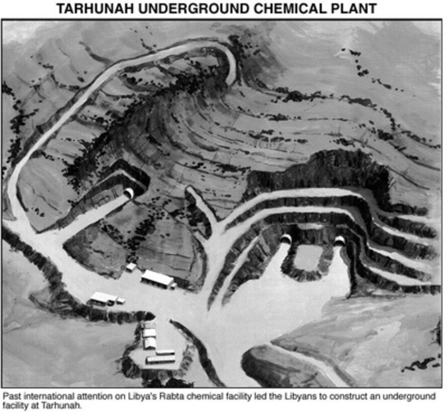 Artist's concept of the Tarhunah Underground Chemical Plant in Libya.