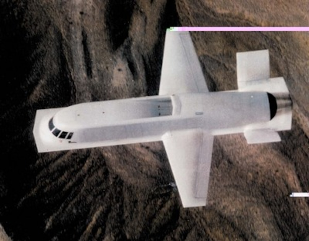 The U.S. Air Force unveiled the Tacit Blue Technology Demonstration Program on April 30, 1996, at the Pentagon. Tacit Blue was created to demonstrate that a low observable surveillance aircraft with a low probability of intercept radar and other sensors could operate close to the forward line of battle with a high degree of survivability. Such an aircraft could continuously monitor the ground situation behind the battlefield and provide targeting information in real-time to a ground command center. Tacit Blue validated a number of innovative stealth technology advances.Tacit Blue featured a straight tapered wing with a Vee tail mounted on an oversized fuselage with a curved shape. The aircraft has a wingspan of 48.2 feet and a length of 55.8 feet and weighed 30,000 pounds. A single flush inlet on the top of the fuselage provided air to two high-bypass turbofan engines. Tacit Blue employed a quadruply redundant, digital fly by wire flight control system to help stabilize the aircraft about the longitudinal and directional axes.The aircraft made its first flight in February 1982, and subsequently logged 135 flights over a three year period. The aircraft often flew three to four flights weekly and several times flew more than once a day. The aircraft has been in storage since 1985.