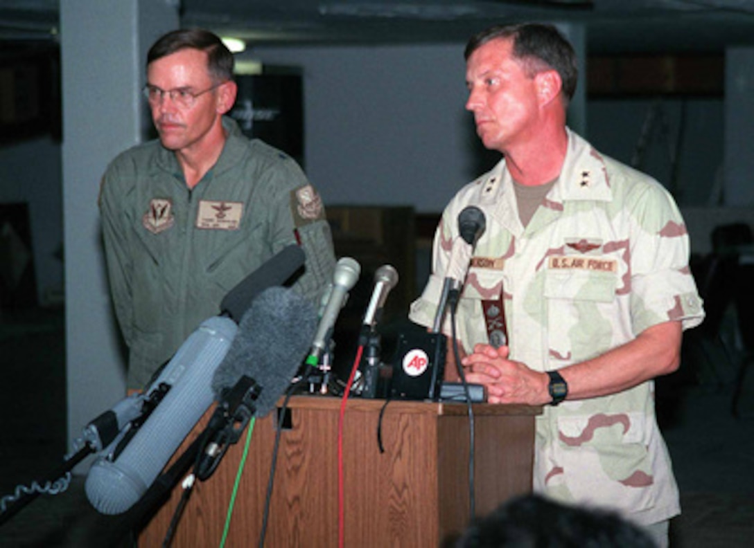 U.S. Air Force Brig. Gen. Schwalier And Maj. Gen. Anderson Take ...