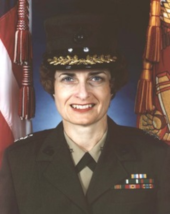 President Clinton has nominated Maj. Gen. Carol A. Mutter, U.S. Marine Corps, for appointment to the grade of lieutenant general and assignment as Deputy Chief of Staff for Manpower and Reserve Affairs, Headquarters, United States Marine Corps. Mutter would become the first woman three-star flag officer in the military if confirmed by the Senate. The general is currently the Commander, Marine Corps Systems Command at Quantico, Va. Mutter is a Greely, Colo., native.