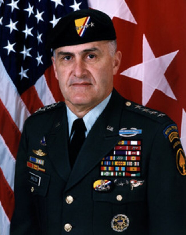 President Clinton announced his nomination of Gen. Henry H. Shelton, U.S. Army, to succeed Gen. John M. Shalikashvilli, U.S. Army, as Chairman, Joint Chiefs of Staff, in a White House ceremony on July 17, 1997. Gen. Shelton is presently the Commander in Chief, United States Special Operations Command. 