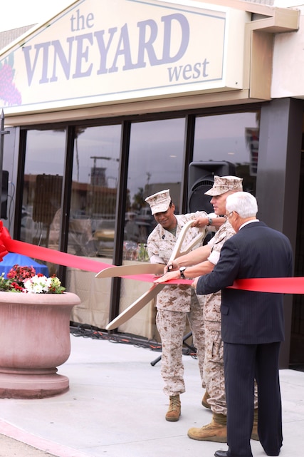 Cpl. Raymond Ruiter, Company E,  receives the Purple Heart from Lt. Col. John M. Reed, the battalion commanding officer, during an awards ceremony March 9 at Lance Cpl. Torrey L. Gray Field . Ruiter received the medal for wounds sustained during 2/7’s recent deployment to Afghanistan.