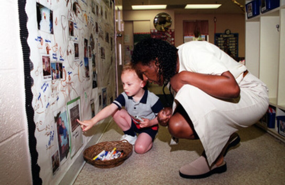 Military dependent children at this Child Development Center at Fort Belvoir, Va., and others like it at bases throughout the world enjoy some of the most affordable and high-quality child care in the country according to the National Women's Law Center. Secretary of Defense William S. Cohen was presented a copy of the study entitled "Be All That We Can Be: Lessons from the Military for Improving Our Nation's Child Care System" by Nancy Campbell, co-director of the center, in a Pentagon press briefing on May 16, 2000. The Center cited the military in their report as an "...excellent model for the very real reforms that need to be made in civilian child care policy and practice as well." 