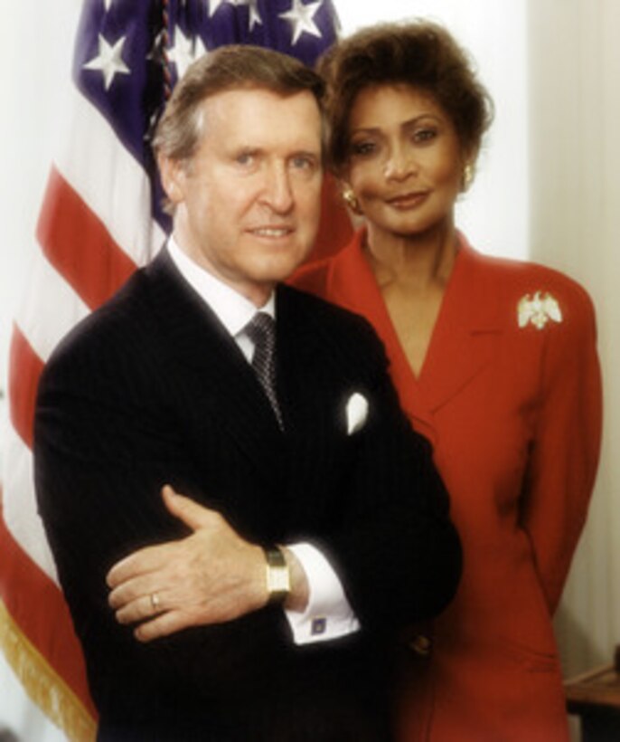 Secretary of Defense William S. Cohen and Janet Langhart Cohen. 