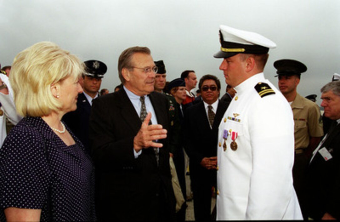 Secretary Rumsfeld shares some of his experiences as a naval aviator