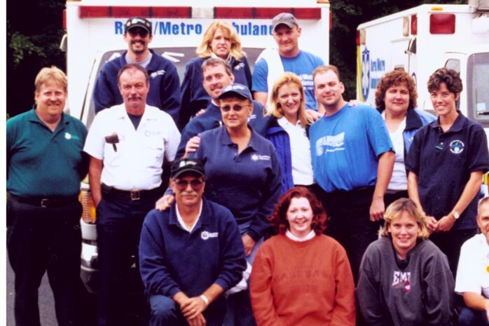 Navy Petty Officer 2nd Class, Kevin McCaughtry (top right), hospital corpsman, Headquarters and Service Company, Chemical Biological Incident Response Force, II Marine Expeditionary Force, was a civilian emergency medical technician, who responded to the Sept. 11, 2001 terrorist attacks. That day motivated him to become a Navy hospital corpsman and work with Marines.