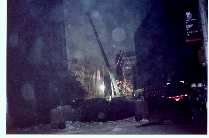 Navy Petty Officer 2nd Class, Kevin McCaughtry, hospital corpsman, Headquarters and Service Company, Chemical Biological Incident Response Force, II Marine Expeditionary Force, responded to the terrorist attack Sept. 11, 2001 as a civilian emergency medical technician. Working with so many Marines at the disaster site, he said he was motivated to become a Navy hospital corpsman.