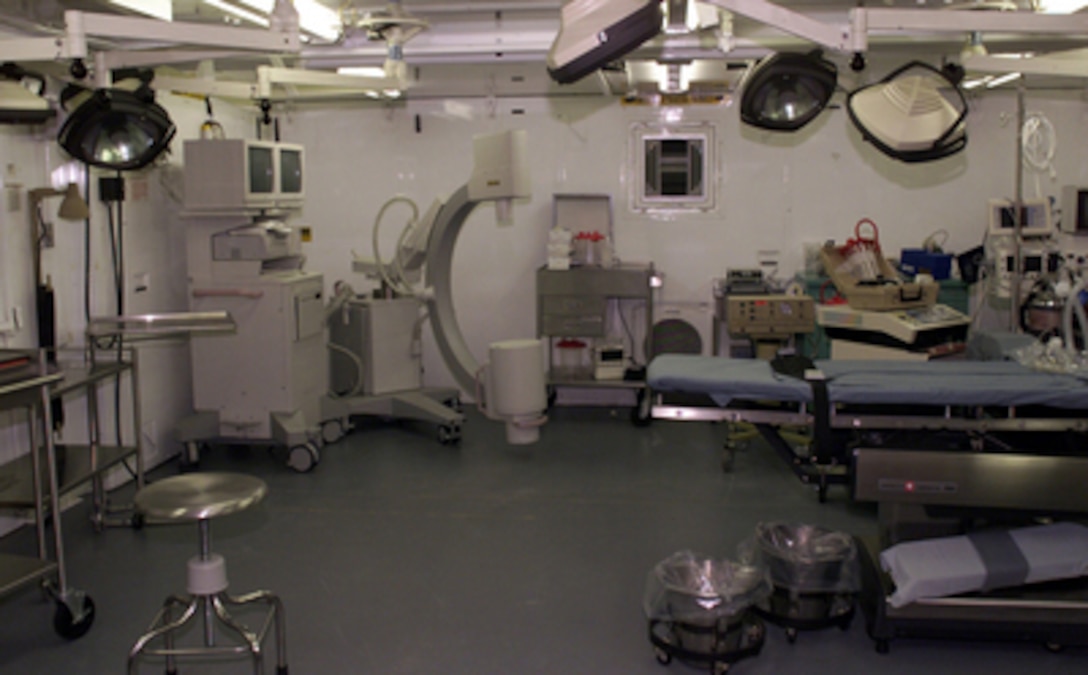 The operating room at the detainee hospital at Camp Delta, Guantanamo Bay, Cuba on Dec. 3, 2002. 