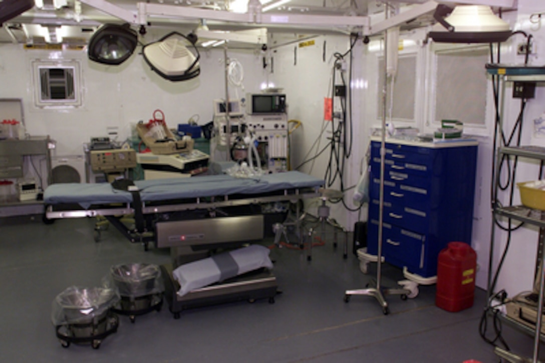 The operating room at the detainee hospital at Camp Delta, Guantanamo Bay, Cuba on December 3, 2002. 