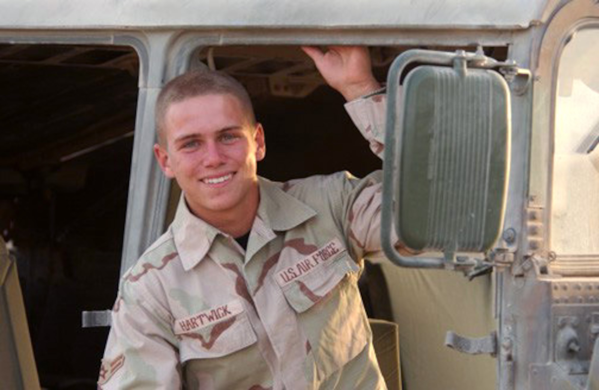 OPERATION IRAQI FREEDOM -- Airman 1st Class Ben Hartwick, a security forces augmentee from the 405th Expeditionary Civil Engineer Squadron, is a first-time participant in the MTV reality series "MTV Diaries."  (U.S. Air Force photo by Staff Sgt. Cherie Thurlby)