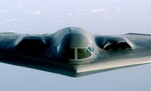 OPERATION IRAQI FREEDOM  --  A B-2 Spirit, returning from a mission over Iraq, takes on fuel from a KC-135 Stratotanker over the Indian Ocean on March 27, 2003.  (U.S. Air Force photo by Staff Sgt. Cherie A. Thurlby)