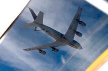 OPERATION IRAQI FREEDOM -- A 40th Expeditionary Air Refueling Squadron KC-135 pulls away from a B-52 bomber during an air refueling mission in support of Operation Iraqi Freedom, April 11. Operation Iraqi Freedom is the multinational coalition effort to liberate the Iraqi people, eliminate Iraqi's weapons of mass destruction, and end the regime of Saddam Hussein. (U.S. Air Force photo by Tech. Sgt. Richard Freeland) 