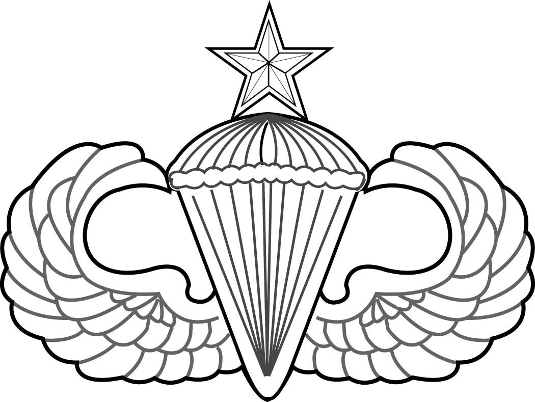 Senior Parachutist badge, senior level
