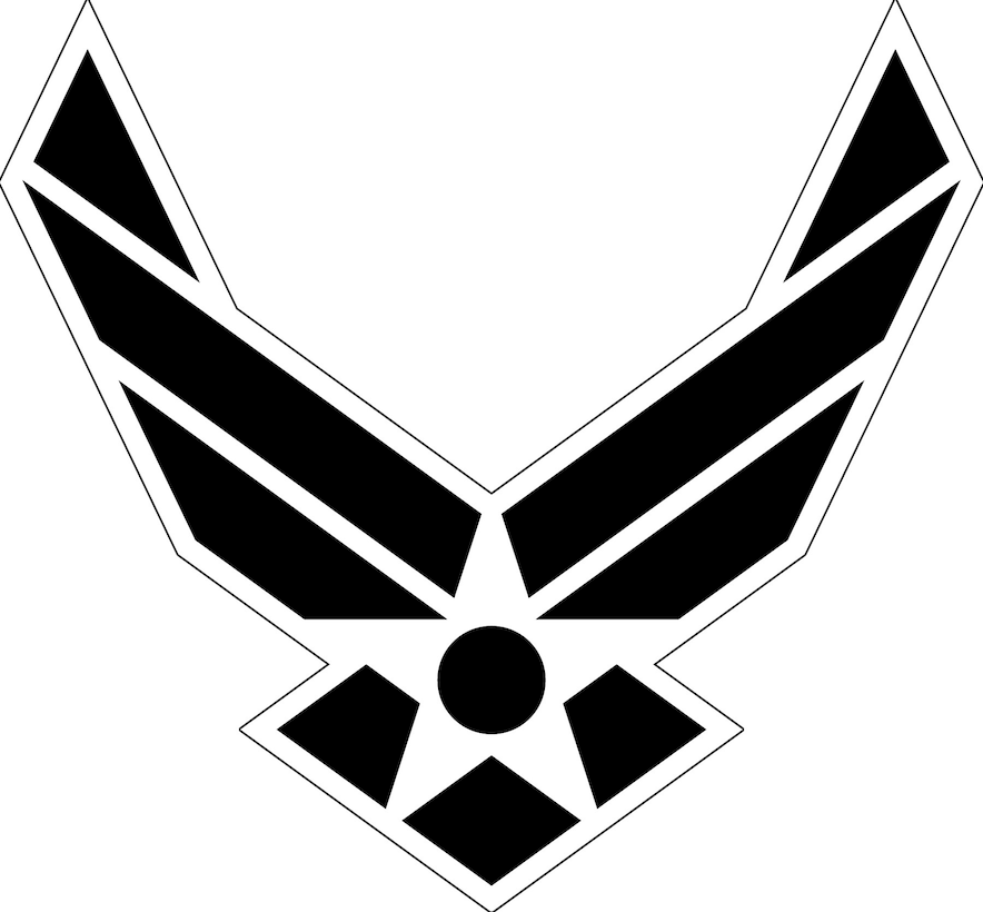 Air Force symbol, black with white outline