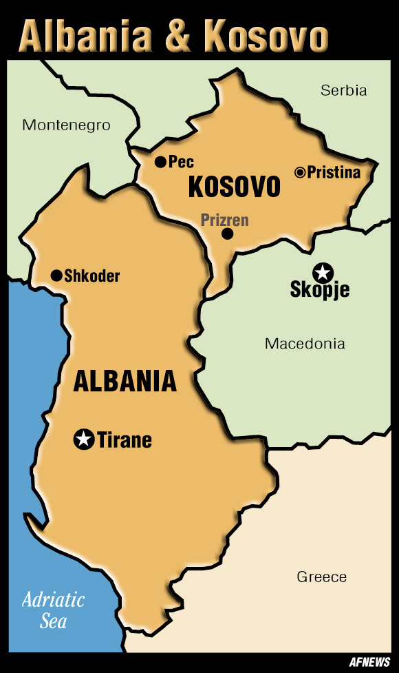 map of albania and kosovo        <h3 class=