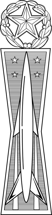 Missile badge, command level (b/w), U.S. Air Force graphic