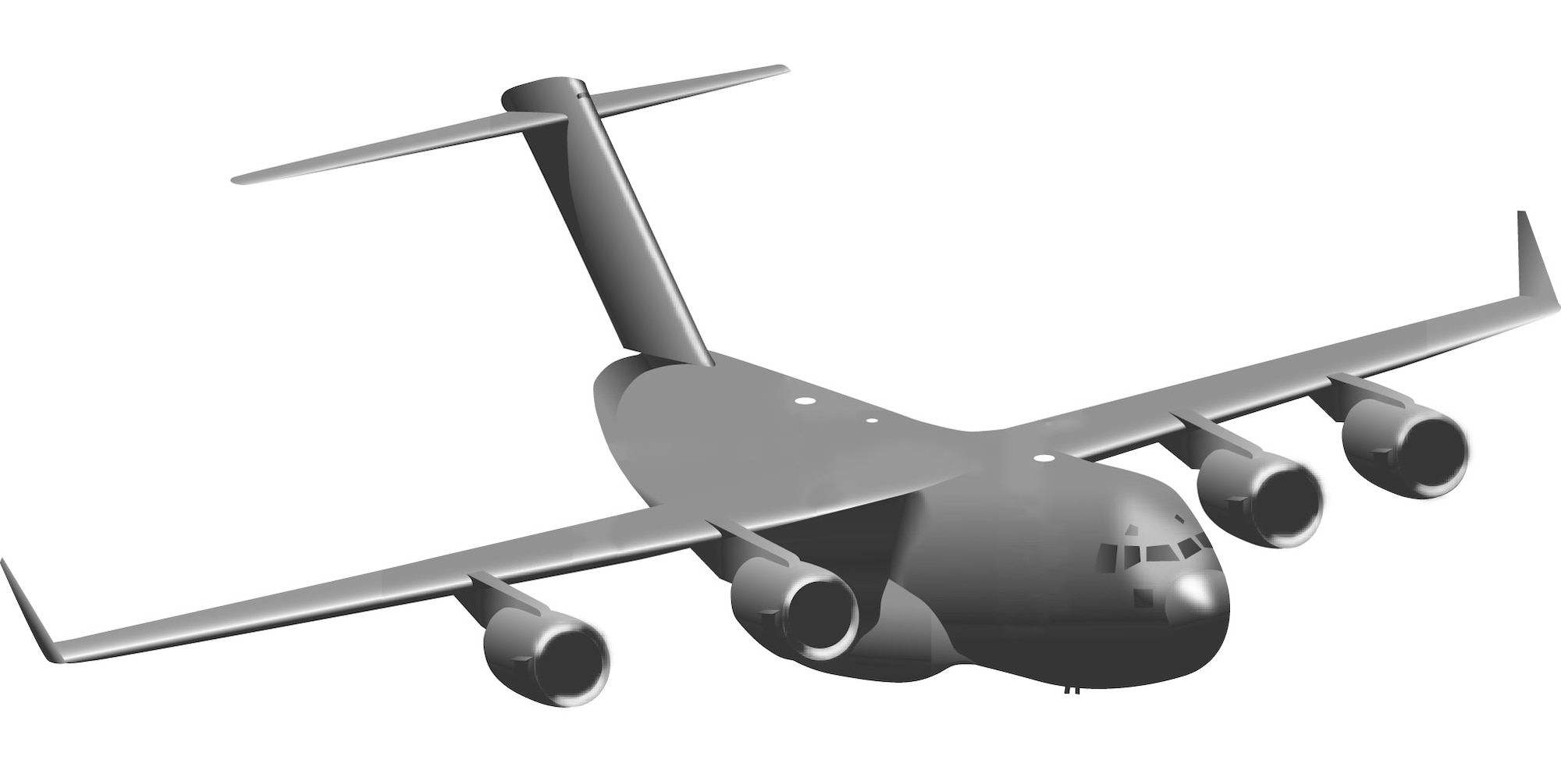 C-17A Globemaster III (b/w), Graphic by Billy Smallwood, AFNEWS/NSPD