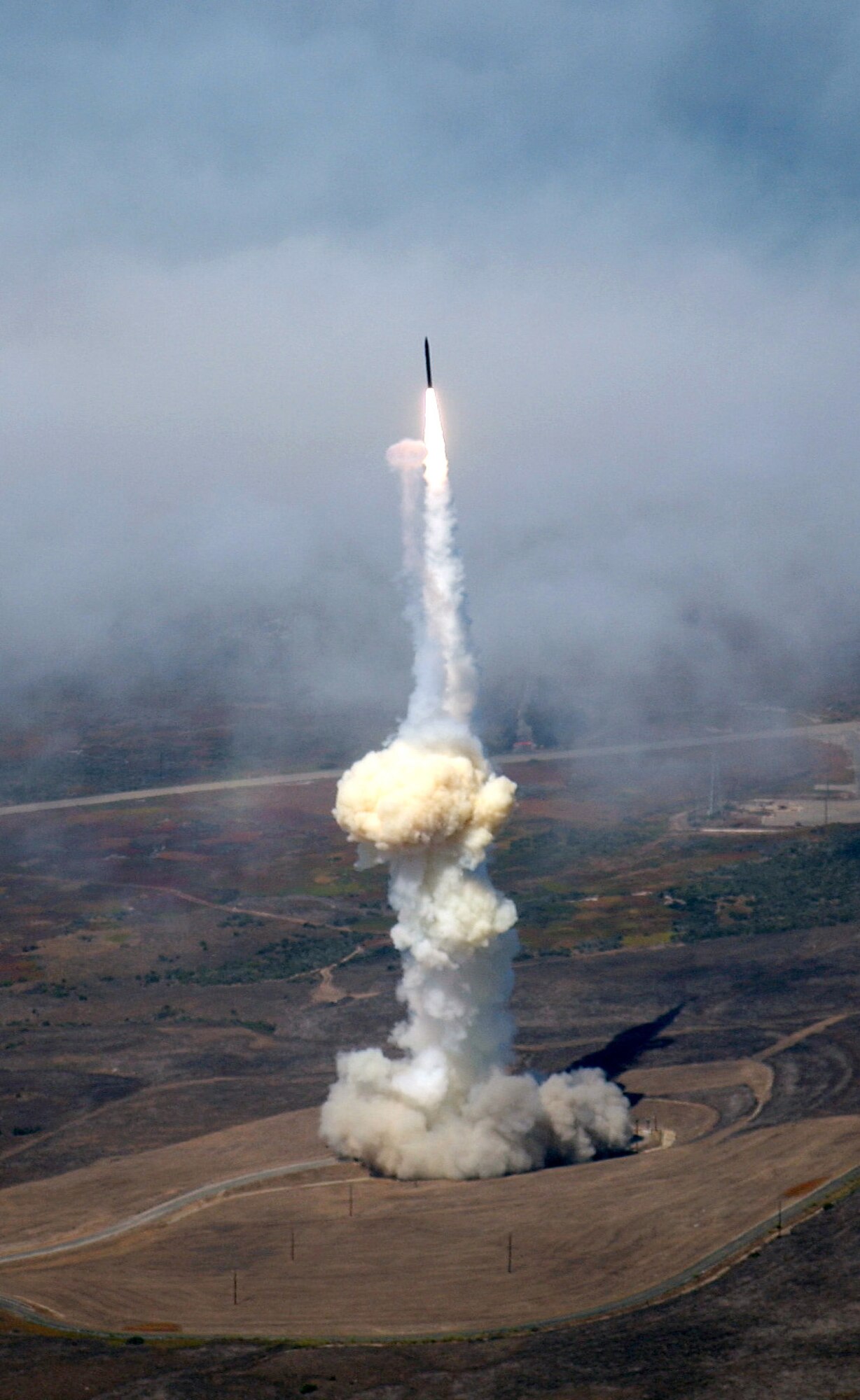 VANDENBERG AIR FORCE BASE, Calif. -- A ground-based interceptor prototype booster successfully launched from here Aug. 16, supporting the Ground-based Midcourse Defense program of the Missile Defense Agency.  (U.S. Air Force photo by Master Sgt. Bruce Dzitko)
