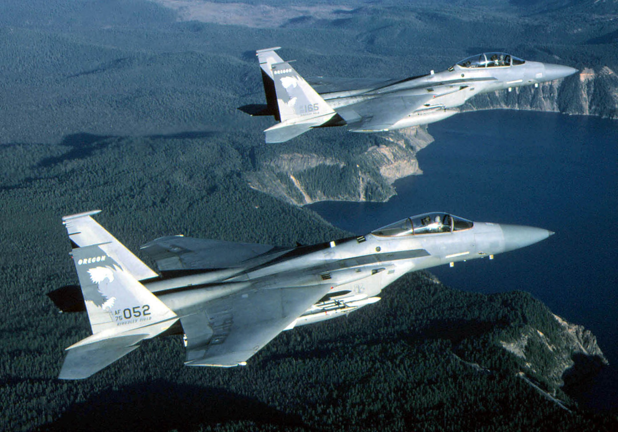 FILE PHOTO -- The F-15 Eagle is an all-weather, extremely maneuverable, tactical fighter designed to permit the Air Force to gain and maintain air superiority in aerial combat. The Eagle's air superiority is achieved through a mixture of unprecedented maneuverability and acceleration, range, weapons and avionics. It can penetrate enemy defense and outperform and outfight any current enemy aircraft. (U.S. Air Force Photo by Master Sgt. Dave Nolan)
