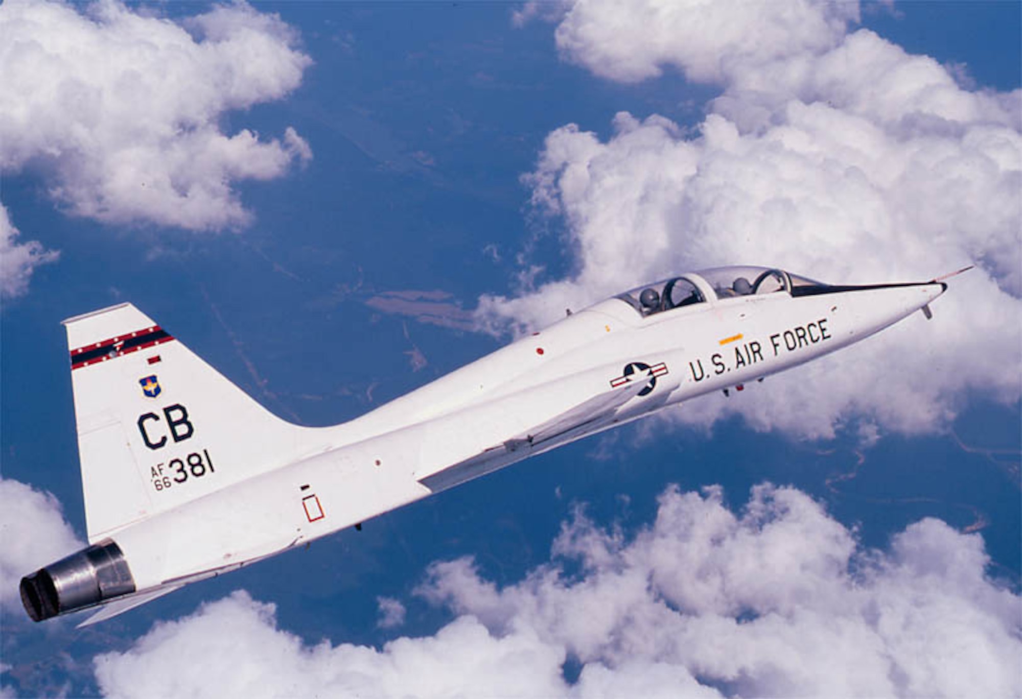 FILE PHOTO -- The T-38 Talon is a twin-engine, high-altitude, supersonic jet trainer used in a variety of roles because of its design, economy of operations, ease of maintenance, high performance and exceptional safety record. It is used primarily by Air Education and Training Command for undergraduate pilot and pilot instructor training. Air Combat Command, Air Mobility Command and the National Aeronautics and Space Administration also use the T-38 in various roles. (U.S. Air Force photo by Staff Sgt. Steve Thurow) 