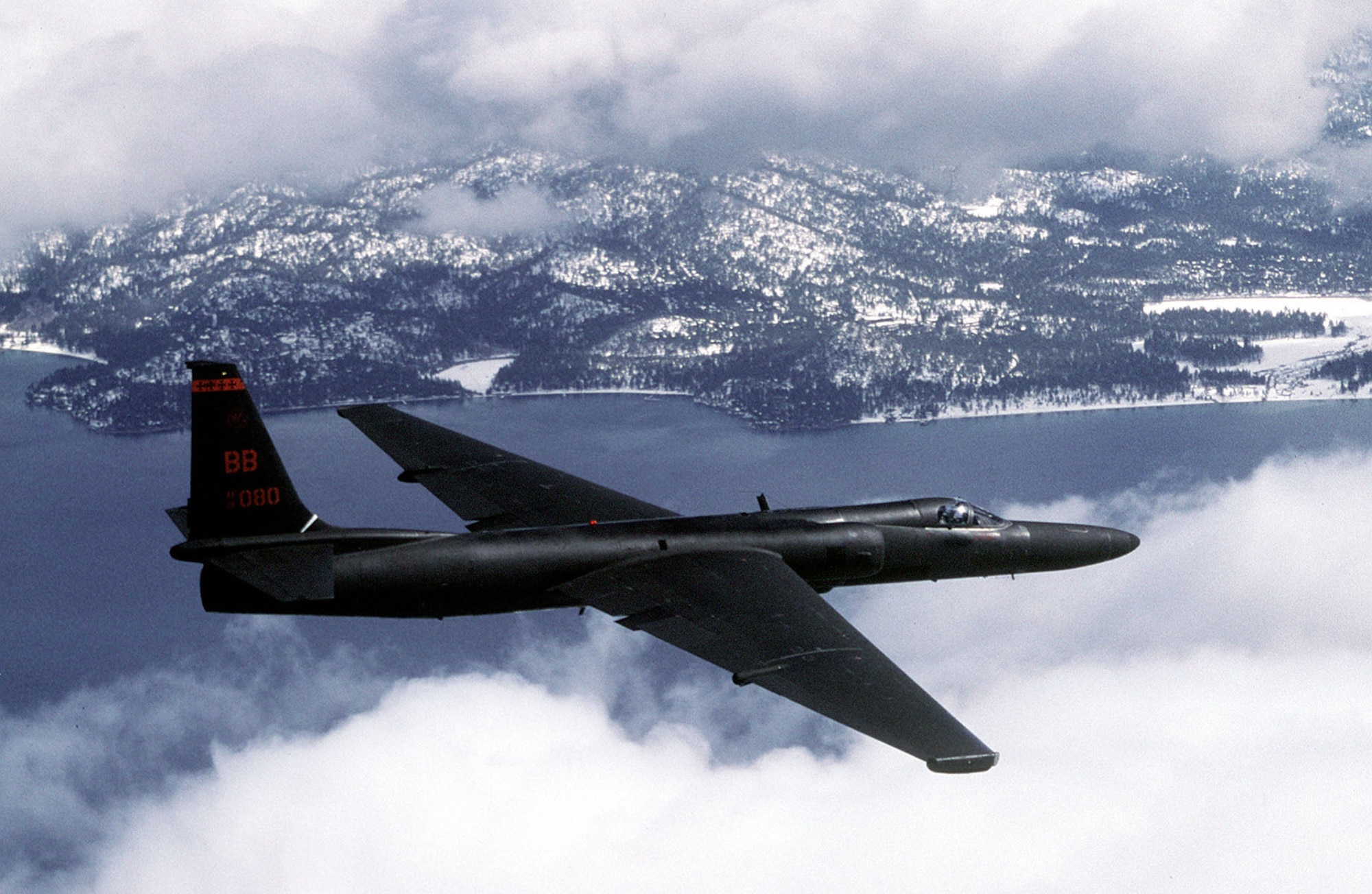 FILE PHOTO -- An Air Force U-2 Dragon Lady flies a training mission. (U.S. Air Force photo by Master Sgt. Rose Reynolds)