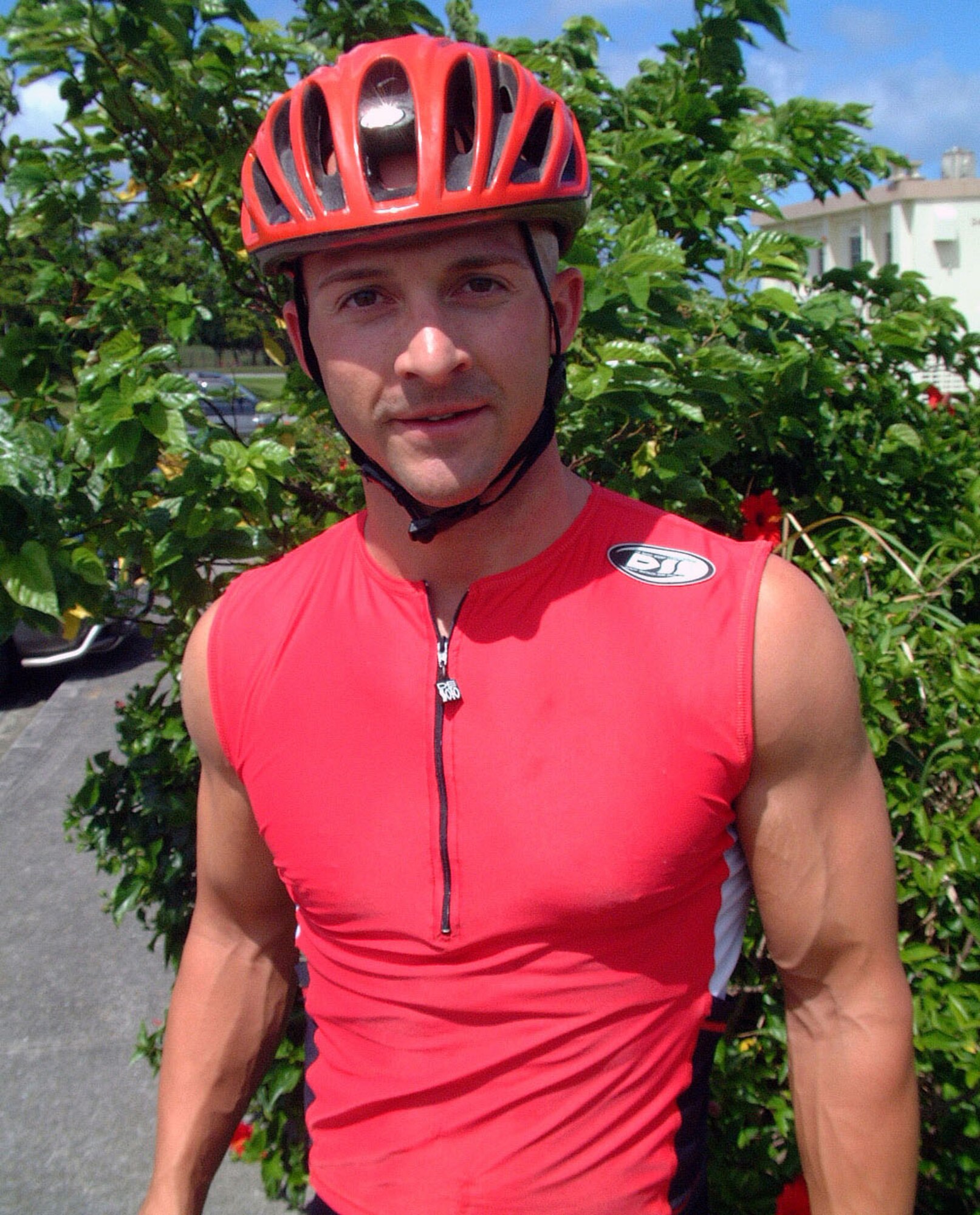 KADENA AIR BASE, Japan -- Shawn Hnatko trains here for the Ironman Triathlon World Championships in Hawaii on Oct. 18.  During the competition, he will swim 2.4 miles, bike 112 miles and run a 26.2-mile marathon.  (U.S. Air Force photo by Master Sgt. Michael Farris)