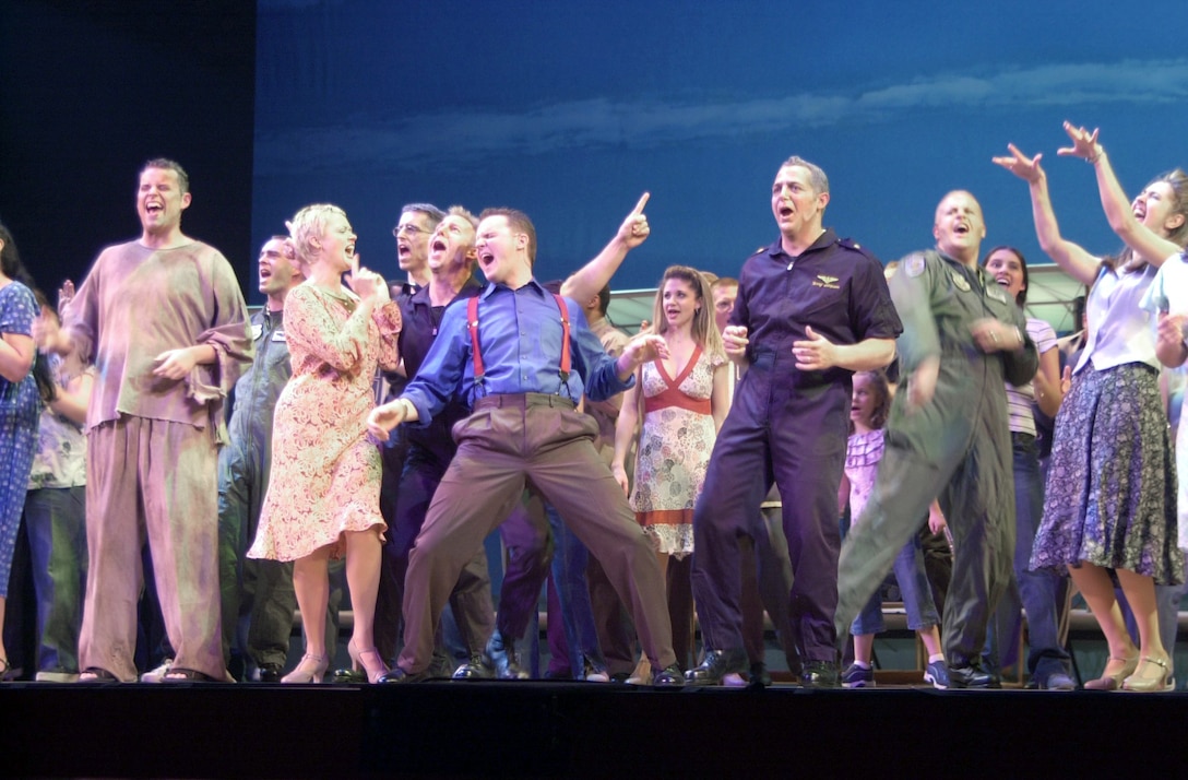 HOLLYWOOD, Calif. -- The U.S. Air Force Band from Bolling Air Force Base, D.C., performs its musical "Born of a Dream" on Nov. 18 at the Kodak Theatre here.  The band gave two free public performances of the musical, its first Broadway-class production written by and staring members of the band.  (U.S. Air Force photo by Airman 1st Class Alex Saltekoff)