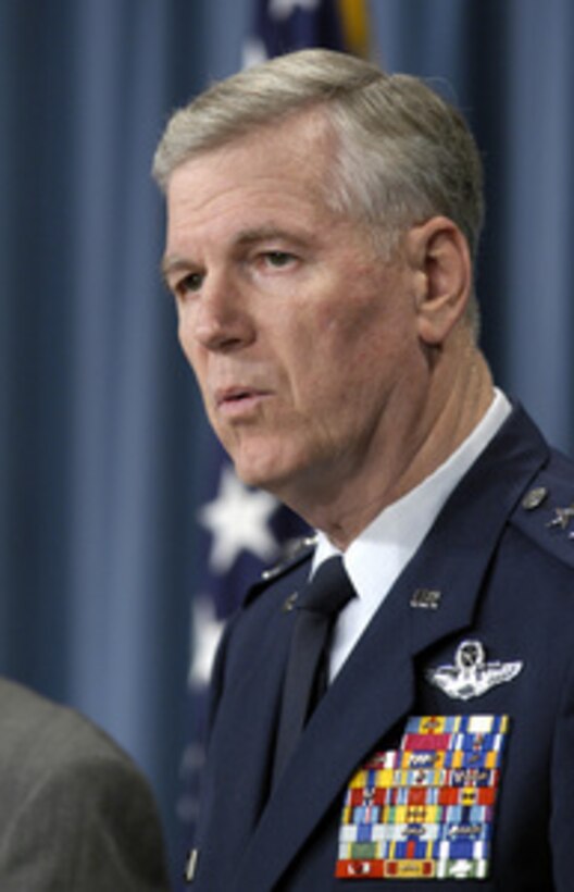 Gen. Richard B. Myers Listens To A Reporter's Question During A Press ...