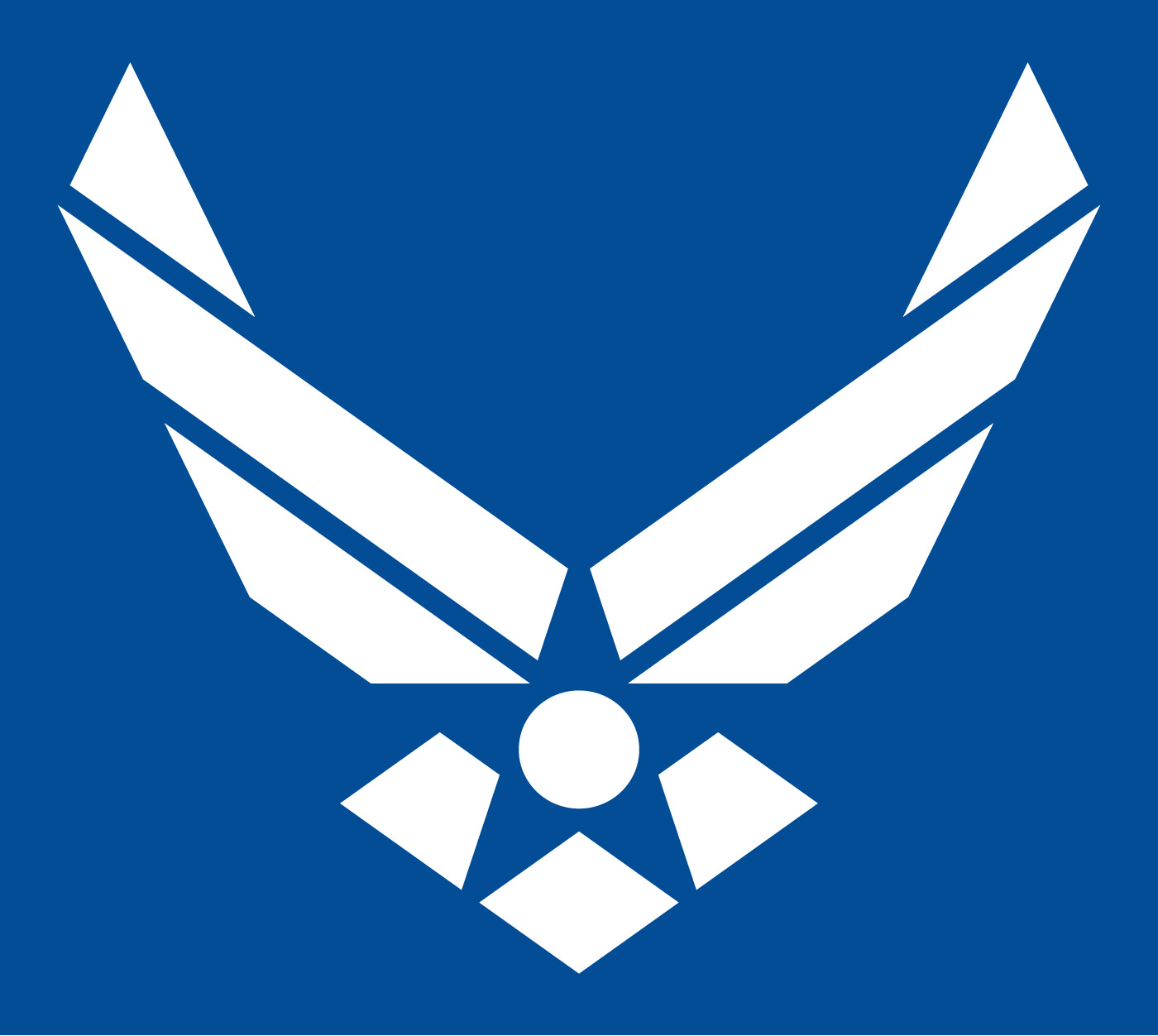 Air Force Symbol White With Blue Background