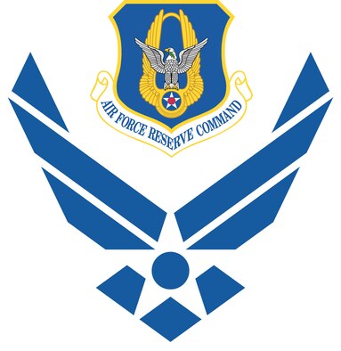 Air Force symbol with cradled Air Force Reserve Command shield (clr), Commercial reproduction of this emblem is NOT permitted without the permission of the proponent organizational/unit commander. Image is 7x7 inches @ 300 ppi. 