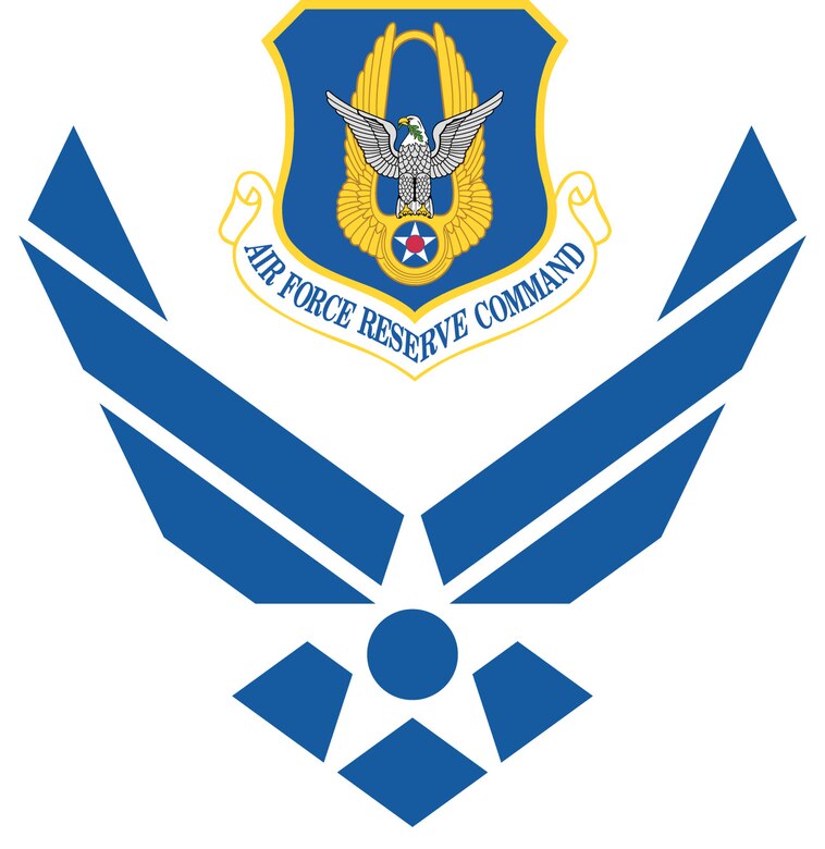 Air Force symbol with cradled Air Force Reserve Command shield (clr), Commercial reproduction of this emblem is NOT permitted without the permission of the proponent organizational/unit commander. Image is 7x7 inches @ 300 ppi. 