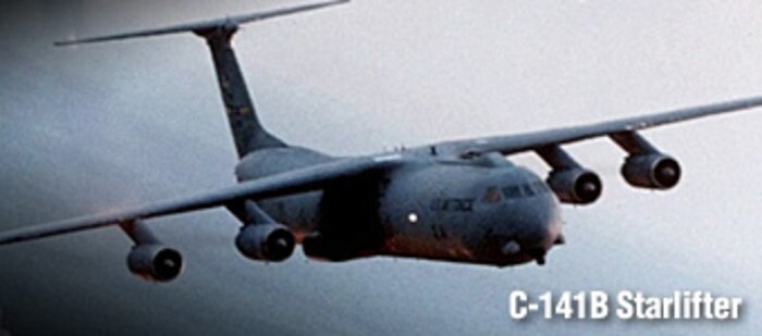 C-141B Starlifter history spotlight graphic, U.S. Air Force graphic