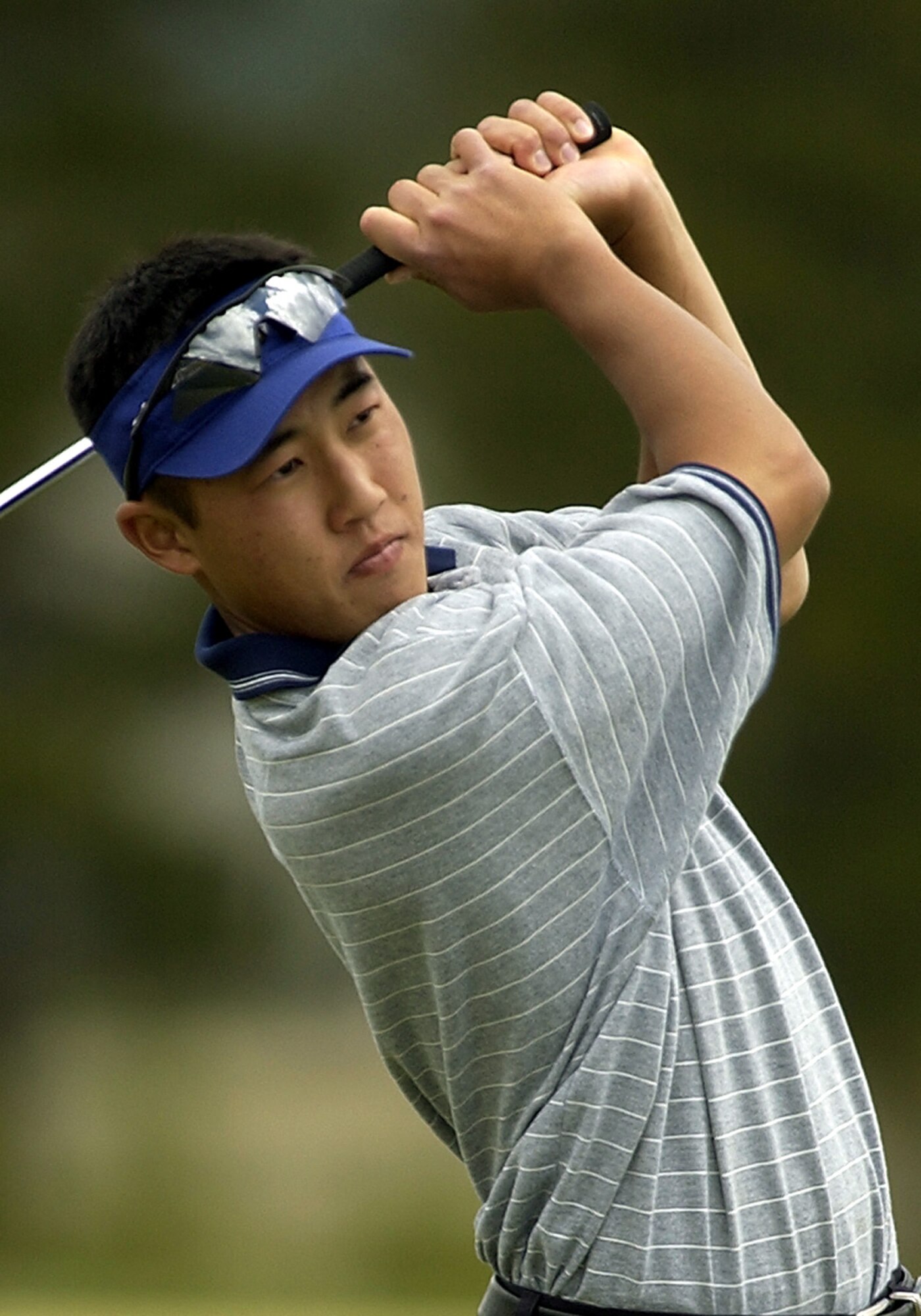 U.S. AIR FORCE ACADEMY, Colo. -- J.T. Hamamoto had the lowest golf score in Air Force Academy history during the Wyoming Cowboy Classic in Scottsdale, Ariz., on April 13.  The cadet carded a three-round total of 69-67-69--205.  It is the lowest 54-hole tournament score in the history of the school, breaking the 2001 record of 207.  (U.S. Air Force photo by Jaren Wilkey)