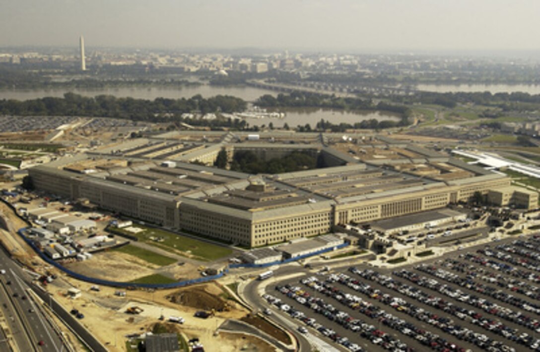 Aerial photograph of the Pentagon in Arlington, Va., on Sept. 26, 2003. 