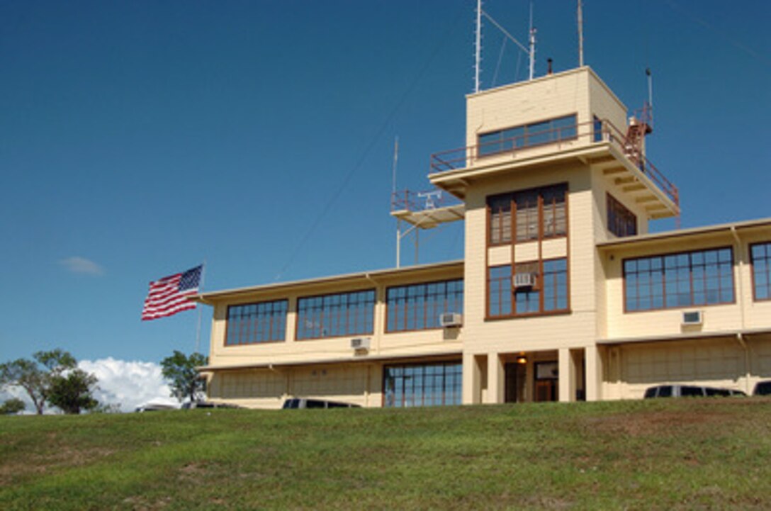 The Joint Task Force Guantanamo Commissions Building at Guantanamo Bay, Cuba, shown in this Oct. 29, 2004, photograph, is where the first U.S. military commissions in more than 50 years took place from August 24th through August 27th of 2004. Military commissions have historically been used to try violations of the law of war. Panels are comprised of three to seven military officers who vote on findings and if necessary, on sentences. 