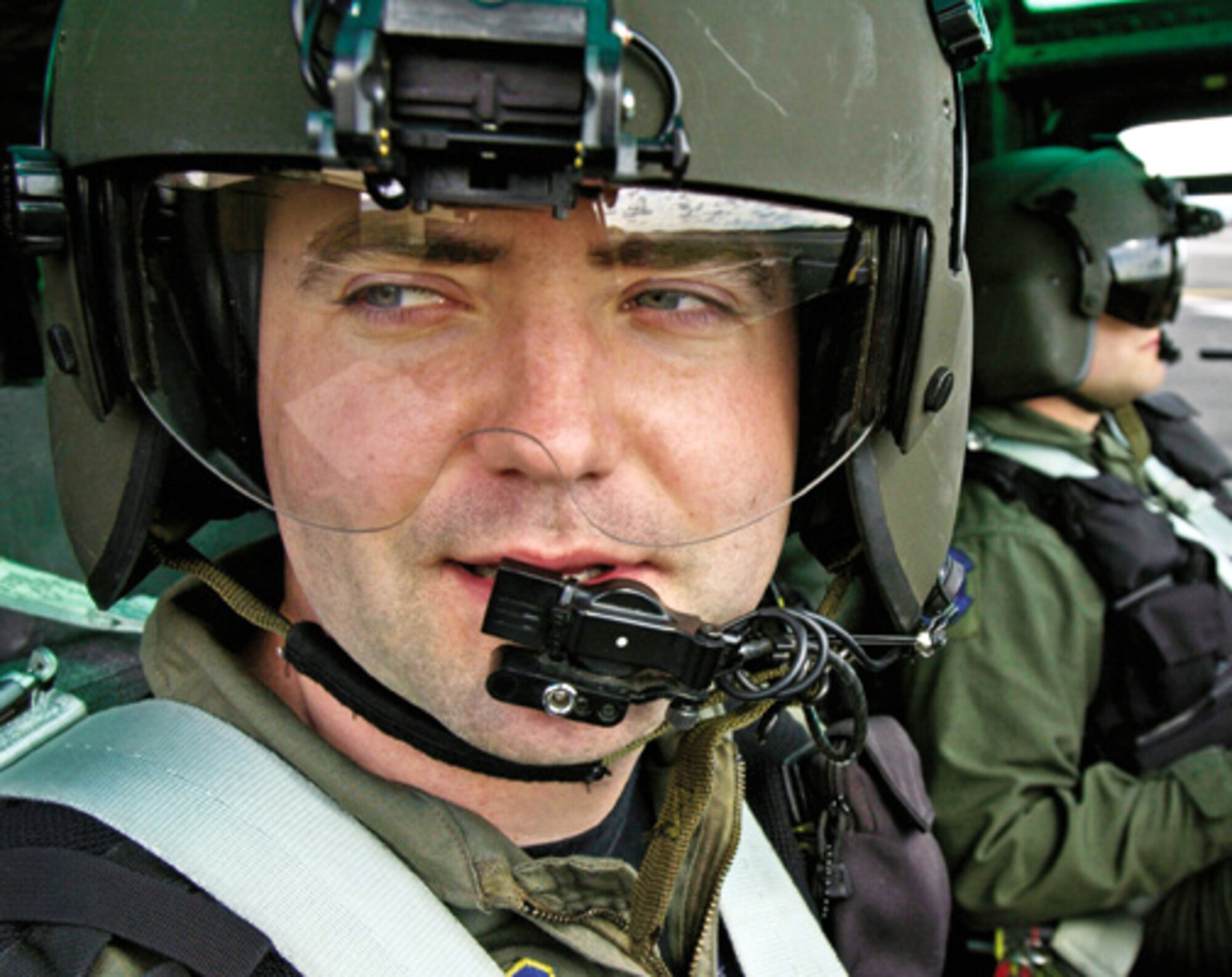FAIRCHILD AIR FORCE BASE, Wash. -- Each time Capt. Sean Boldt takes off on a rescue mission, there is always the possibility of running into danger.  However, the captain said he is proud and passionate about his flying and the adventure of the job.  Captain Boldt is a UH-1N Huey pilot assigned to the 36th Rescue Flight here.  (U.S. Air Force photo by Master Sgt. Scott Wagner)